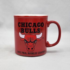 Chicago Bulls 1992 NBA World Champs Red Ceramic Mug Back To Back